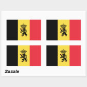 Belgische variant vlaggen rechthoekige sticker (Vel)