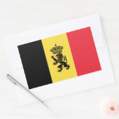 Belgische variant vlaggen rechthoekige sticker (Envelop)