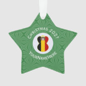 Belgische vlag Angel Kerst gepersonaliseerd Ornament (voorkant)