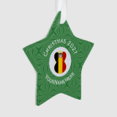 Belgische vlag Angel Kerst gepersonaliseerd Ornament (voorkant)