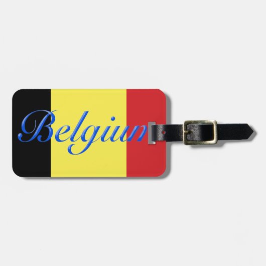 Belgische vlag bagagelabel (Voorkant horizontaal)