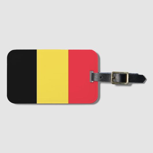 Belgische vlag bagagelabel (Voorkant (horizontaal))