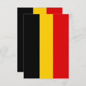Belgische vlag bedankkaart (Voorkant / Achterkant)