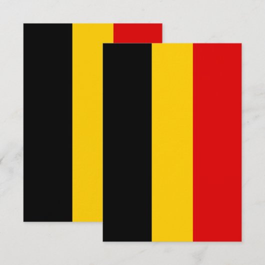 Belgische vlag bedankkaart (Voorkant / Achterkant)