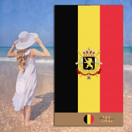 Belgische vlag & België monogram / strandlaken
