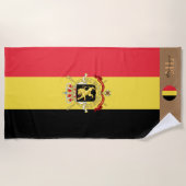 Belgische vlag & België monogram / strandlaken (Voorkant)