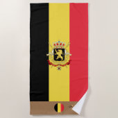 Belgische vlag & België monogram / strandlaken (Voorkant)