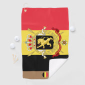 Belgische vlag & België monogrammen Golf Towel Golfhanddoek (Insitu)