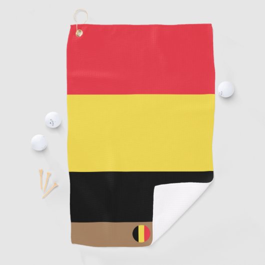 Belgische vlag & België monogrammen Golf Towel Golfhanddoek (Insitu)