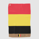 Belgische vlag & België monogrammen Golf Towel Golfhanddoek (Voorkant)