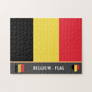 Belgische vlag & Belgisch land / België Legpuzzel