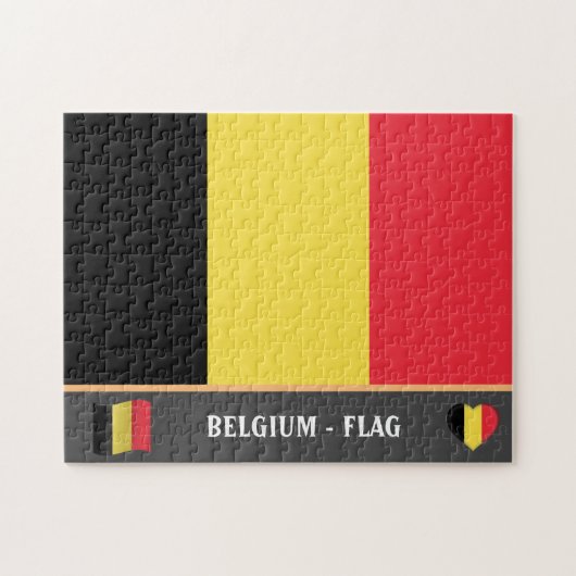 Belgische vlag & Belgisch land / België Legpuzzel (Horizontaal)
