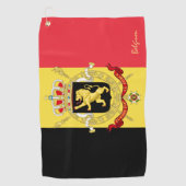 Belgische vlag & Belgische golf/sport Golf Brussel Golfhanddoek (Voorkant)