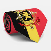 Belgische vlag & Belgische onderneming, reizen/spo Stropdas (Opgerold)