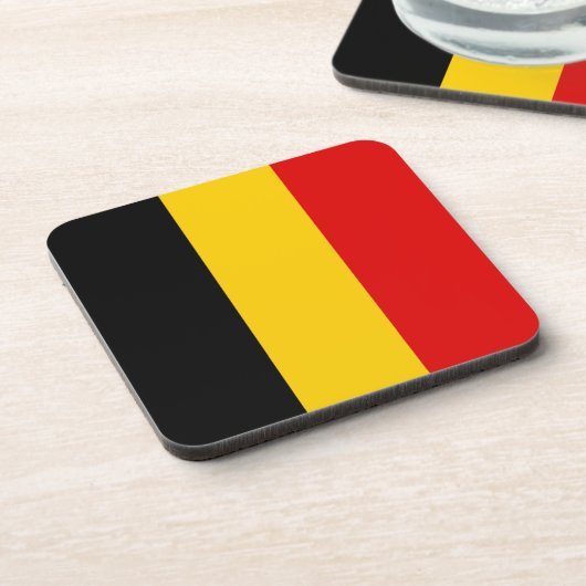 Belgische vlag bier onderzetter (Linkerzijde)
