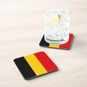 Belgische vlag bier onderzetter (Rechterzijde)