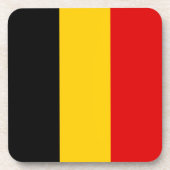 Belgische vlag bier onderzetter (Voorkant)