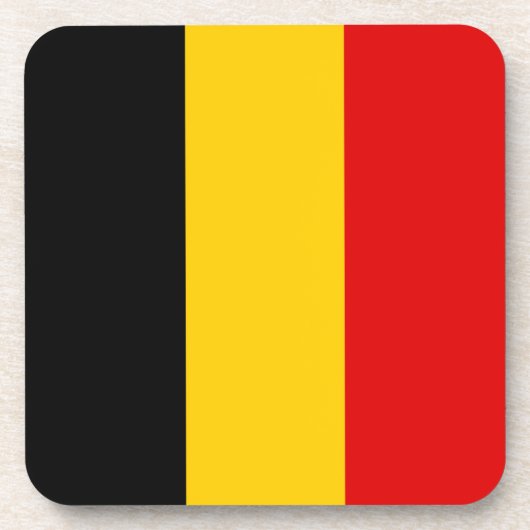Belgische vlag bier onderzetter (Voorkant)