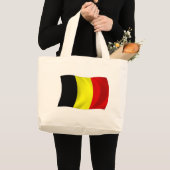 Belgische Vlag Boodschappentas Grote Tote Bag (Voorkant (product))