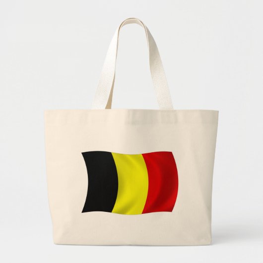Belgische Vlag Boodschappentas Grote Tote Bag (Voorkant)