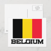 Belgische vlag briefkaart (Voorkant / Achterkant)