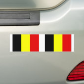 Belgische vlag bumpersticker (Op auto)