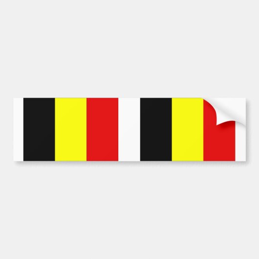 Belgische vlag bumpersticker (Voorkant)