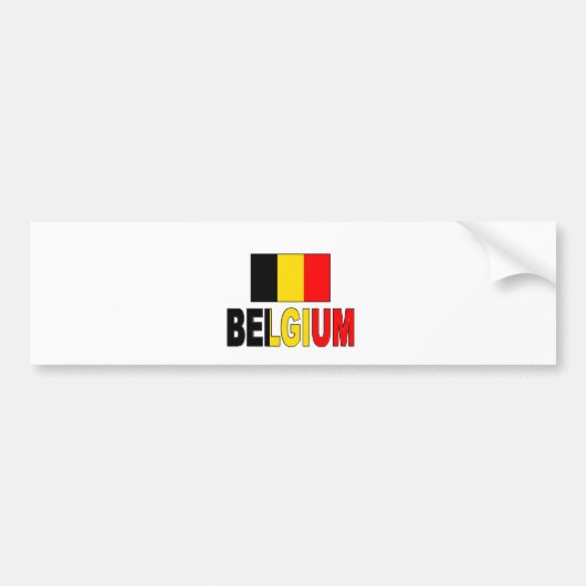 Belgische vlag bumpersticker (Voorkant)