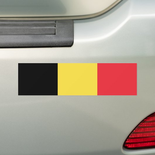 Belgische vlag bumpersticker (Op auto)