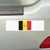 Belgische vlag bumpersticker (Op auto)