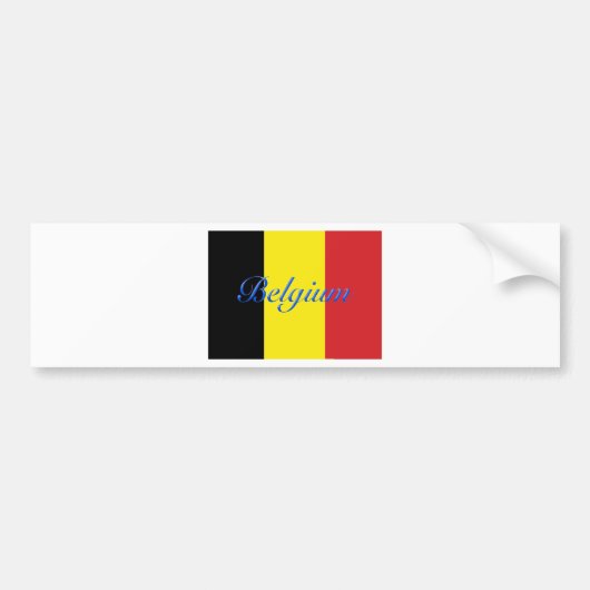 Belgische vlag bumpersticker (Voorkant)