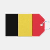 Belgische vlag cadeaulabel (Voorkant (Horizontaal))