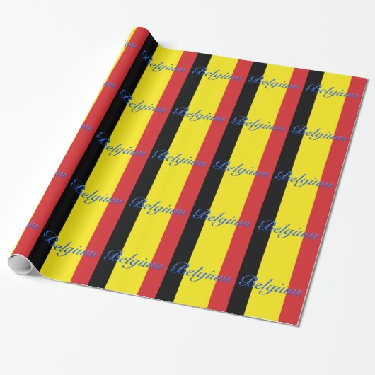 Belgische vlag cadeaupapier (Uitgerold)
