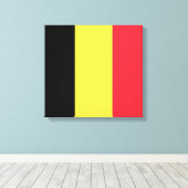 Belgische vlag canvas afdruk (Insitu (Houten vloer))