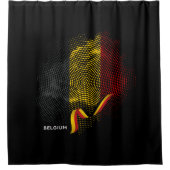 Belgische vlag douchegordijn (Voorkant)