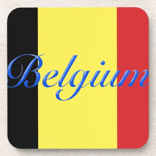 Belgische vlag drankjes onderzetter (Voorkant)