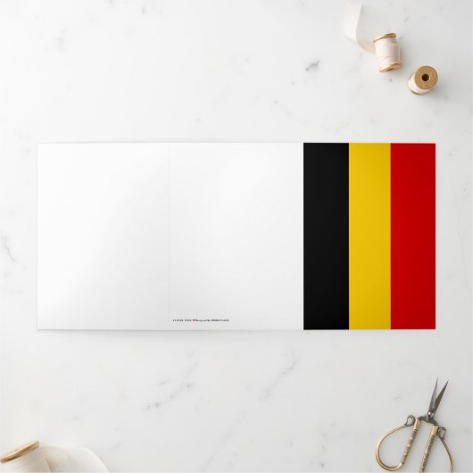 Belgische vlag drieluik kaart (Buitenkant)
