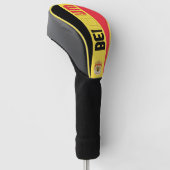 Belgische vlag: een prachtig patriottisch golfheadcover (Schuin)