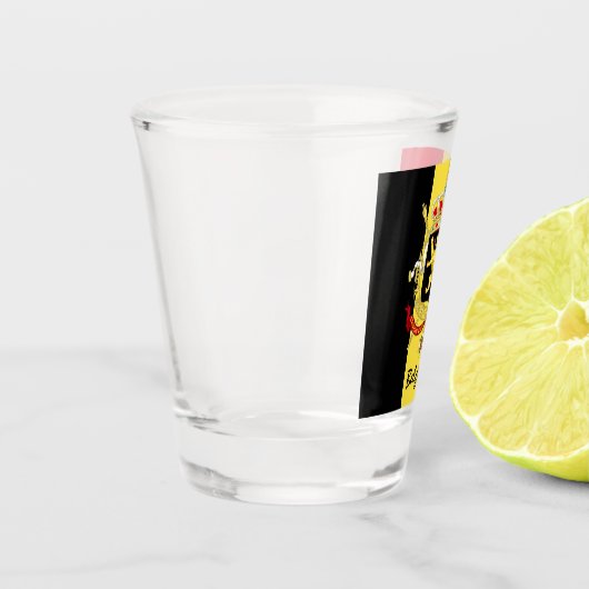 Belgische vlag en Belgische patriot/sport Shot Glas (Links)