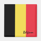 Belgische vlag en feestdagen/sportfans magneet (Voorkant)