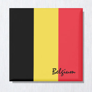 Belgische vlag en feestdagen/sportfans magneet