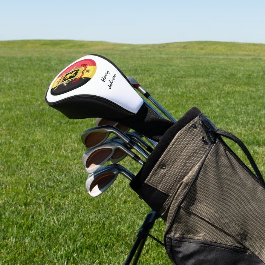 Belgische vlag en monogrammed Golf Clubs Hoesjes Golfheadcover (Insitu)
