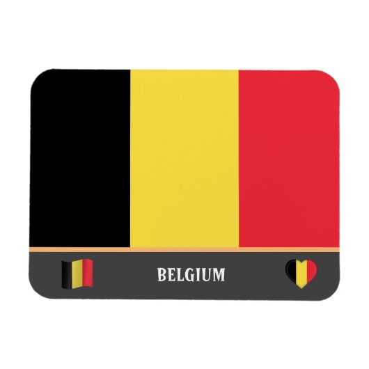 Belgische vlag en reizen in België/België Magneet (Horizontaal)