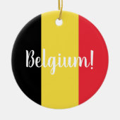 Belgische vlag en  tekst keramisch ornament (Voorkant)