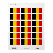 Belgische vlag etiket (Full Sheet)