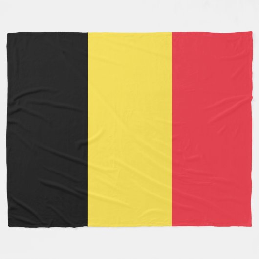 Belgische vlag fleece deken (Voorkant (Horizontaal))