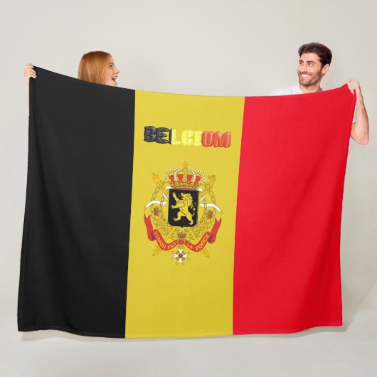 Belgische vlag fleece deken (In situ)