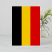 Belgische vlag folie uitnodiging (Staand Voorkant)