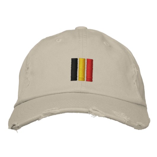 Belgische vlag geborduurde pet (Voorkant)