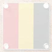 Belgische vlag glazen onderzetter (Achterkant)